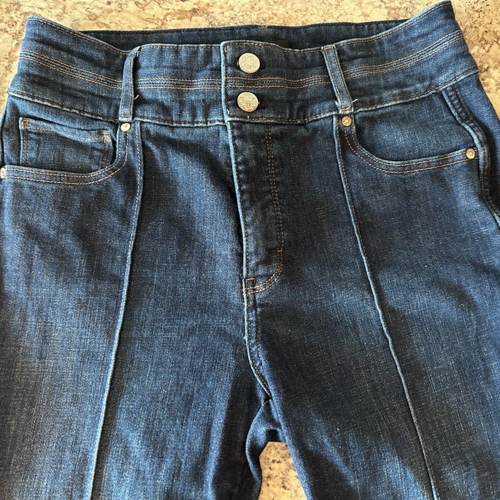 White House Black Market Extra High Rise Skinny Flare Leg Jeans